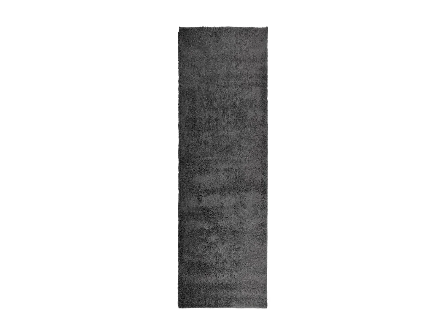 Tapis shaggy à poils longs moderne anthracite 80x250