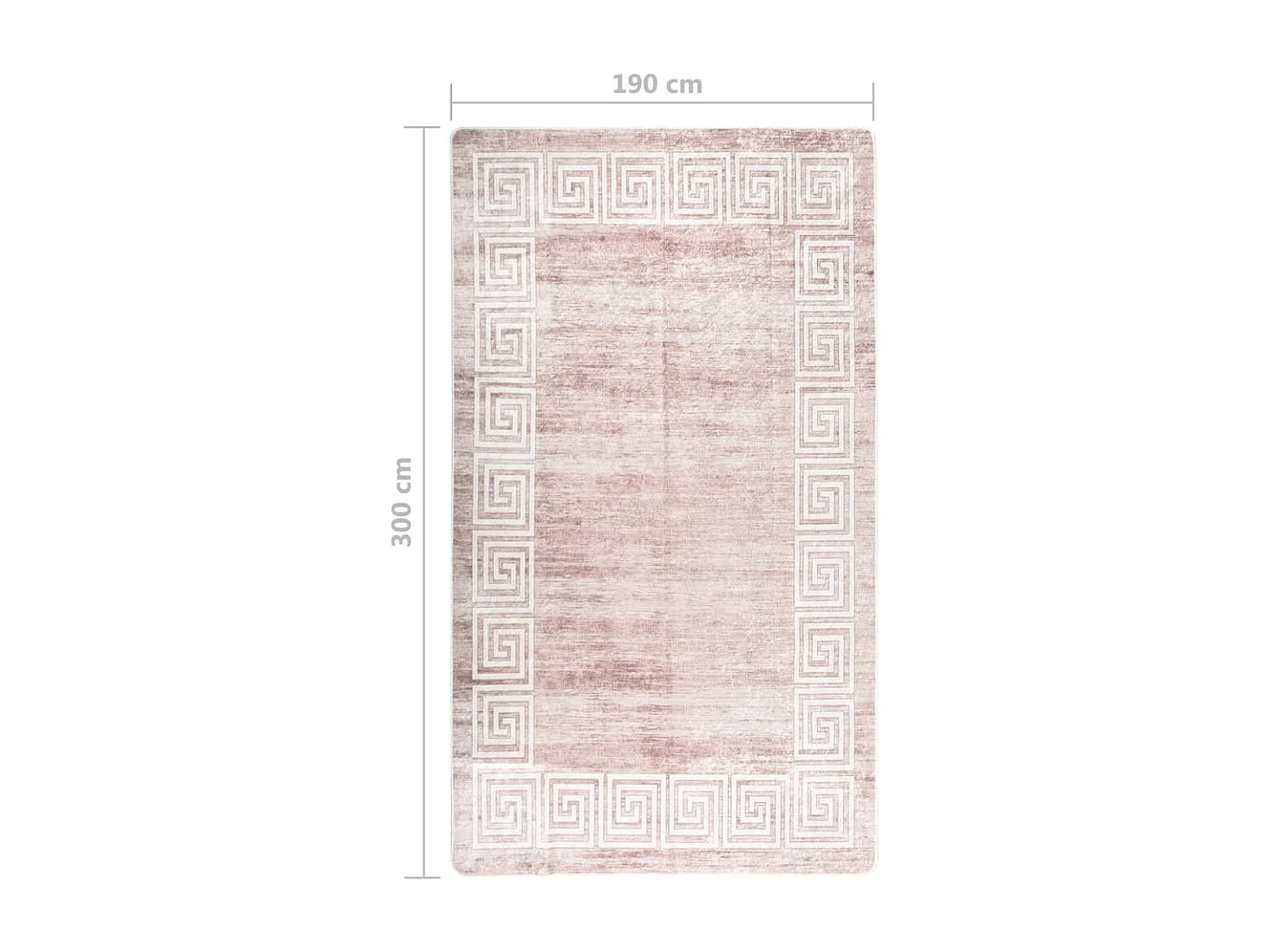 Tapis lavable antidérapant 190x300 Beige