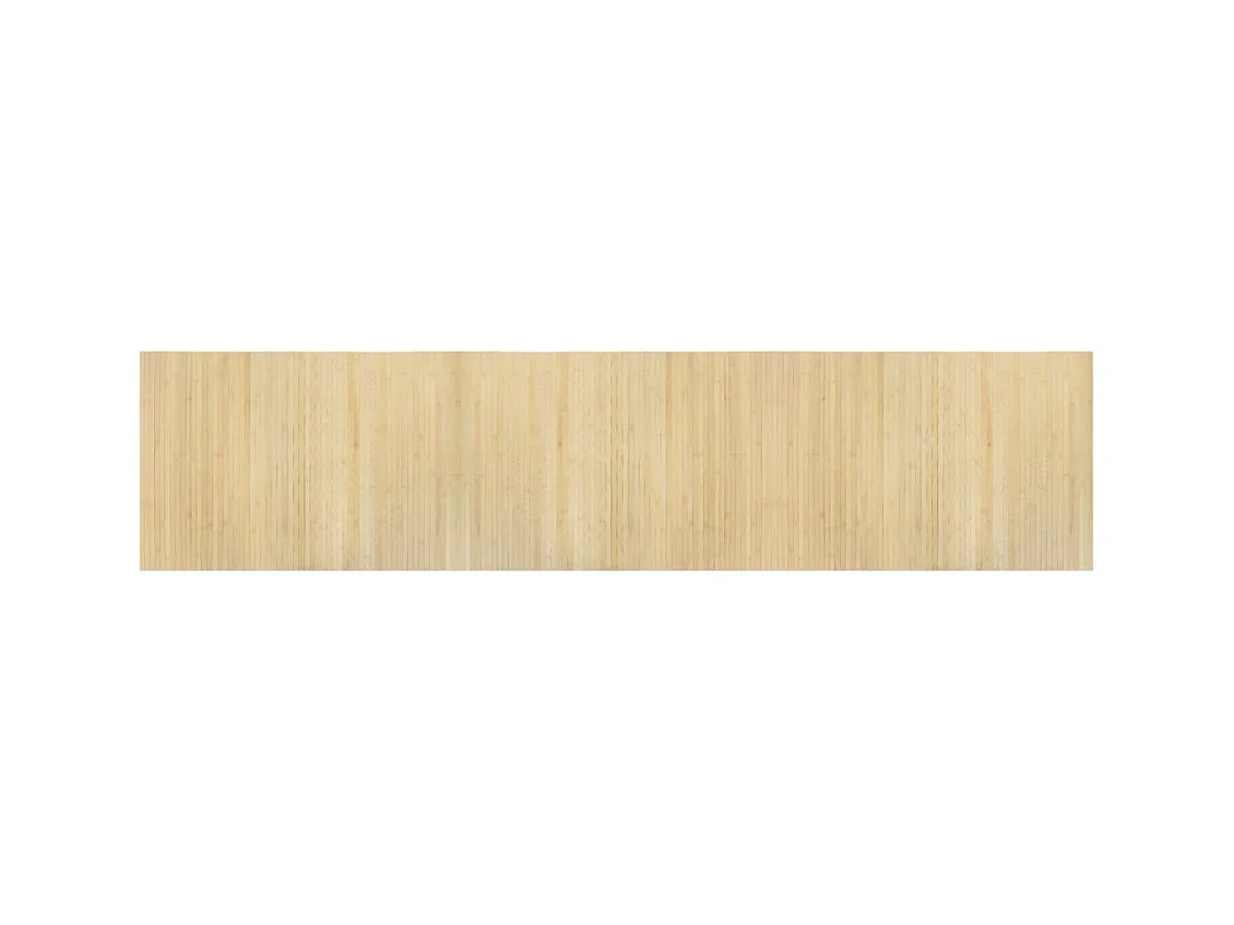 Tapis rectangulaire naturel clair 70x300 bambou