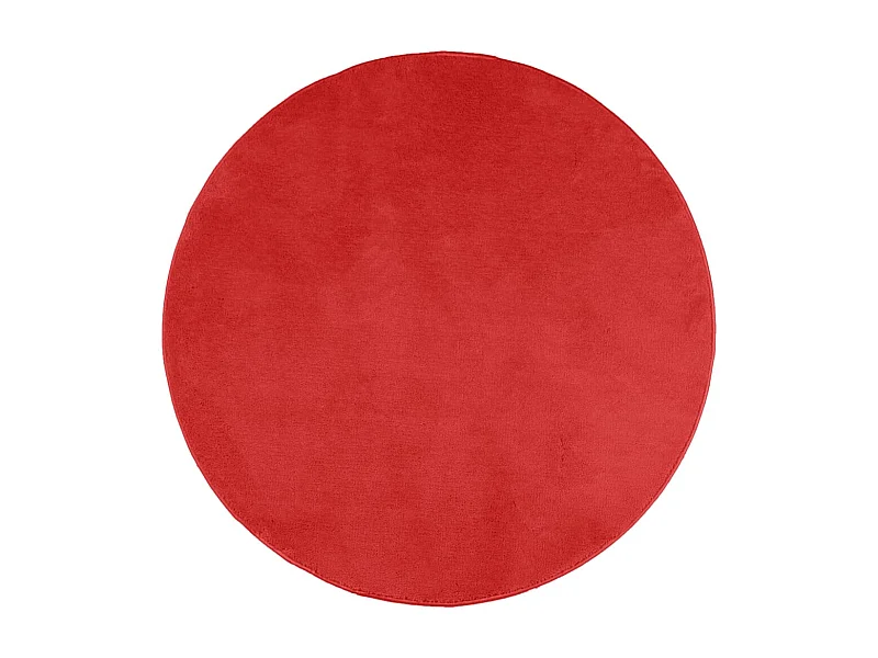 vidaXL Alfombra de pelo corto OVIEDO roja Ø 240 cm