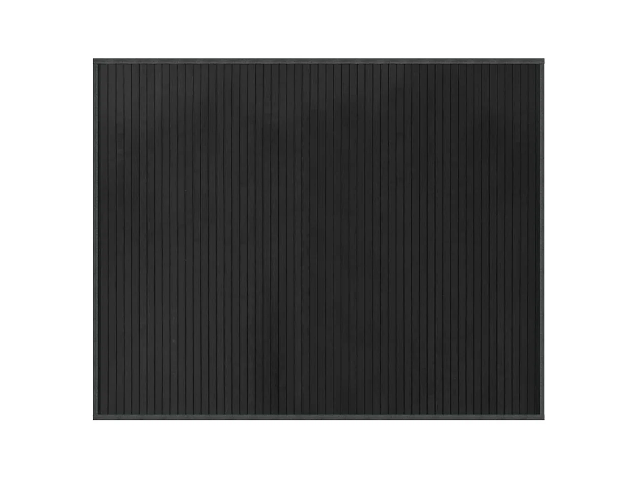 Tapis rectangulaire gris 80x100 bambou