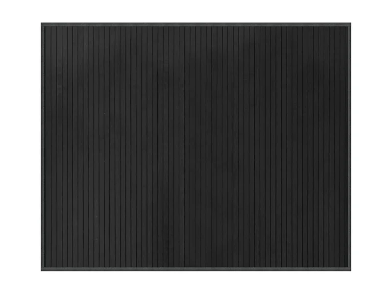 Tapis rectangulaire gris 80x100 bambou