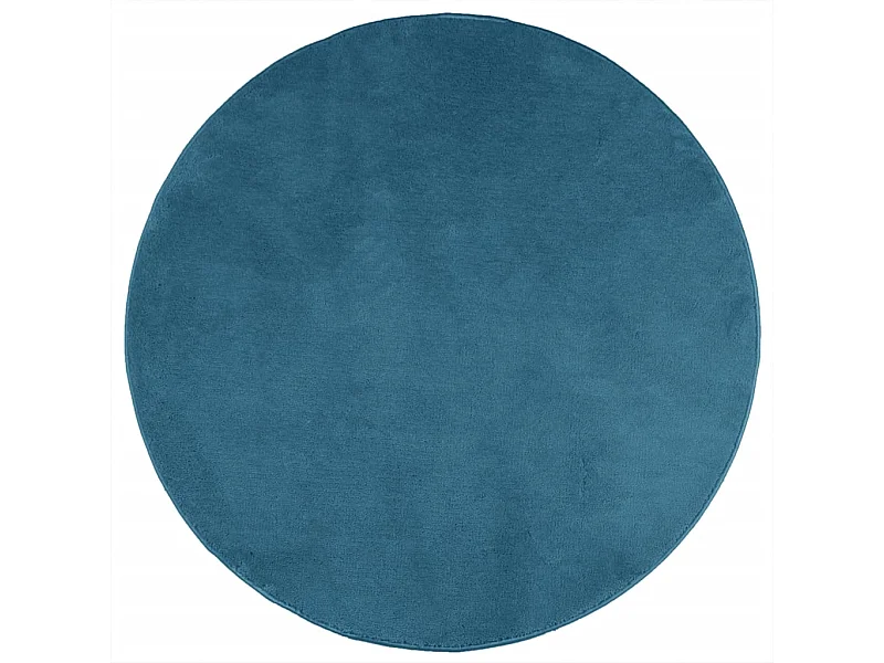 Tapis OVIEDO à poils courts turquoise Ø 120cm