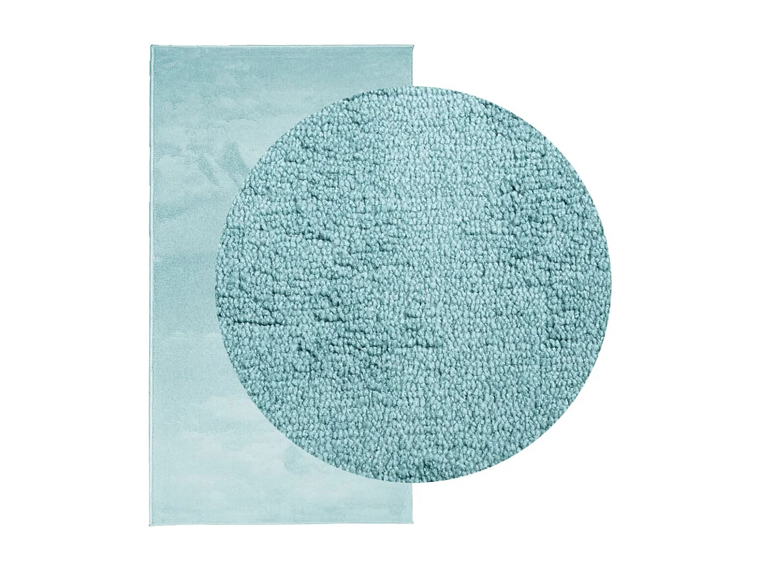 Tapis OVIEDO à poils courts vert 80x150