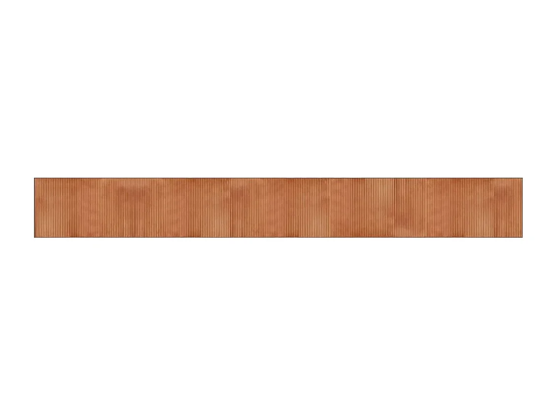 Tapis rectangulaire marron 60x500 bambou