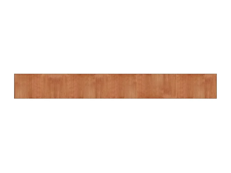 Tapis rectangulaire marron 60x500 bambou