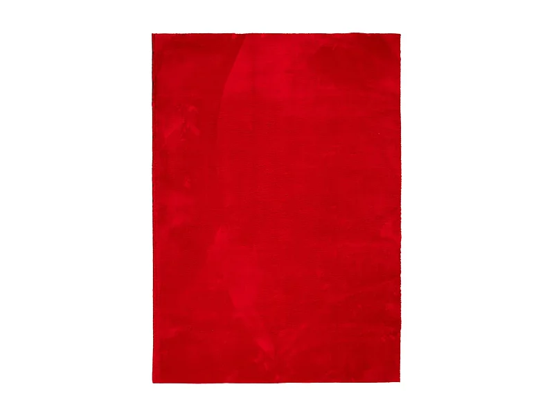 Tapis HUARTE à poils courts doux et lavable rouge 200x280