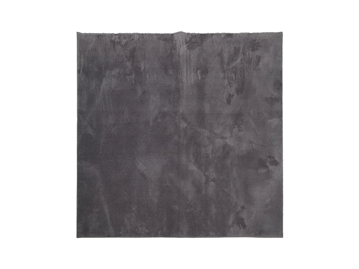 Tapis HUARTE à poils courts doux lavable anthracite 160x160