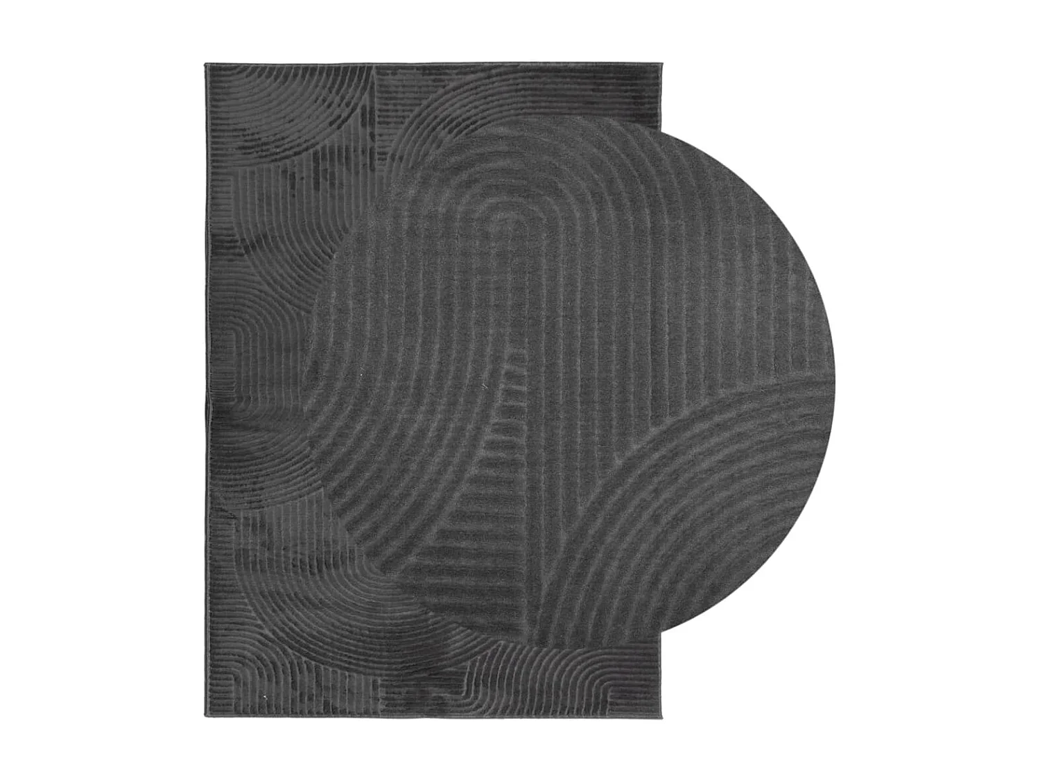 Tapis IZA poils courts style scandinave anthracite 160x230