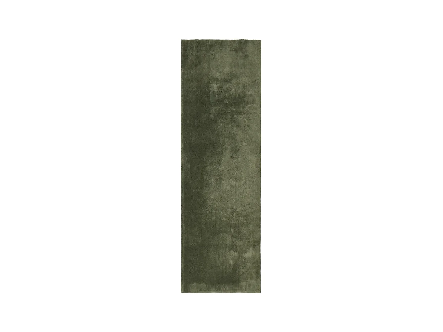 Tapis HUARTE à poils courts doux et lavable vert forêt 80x250