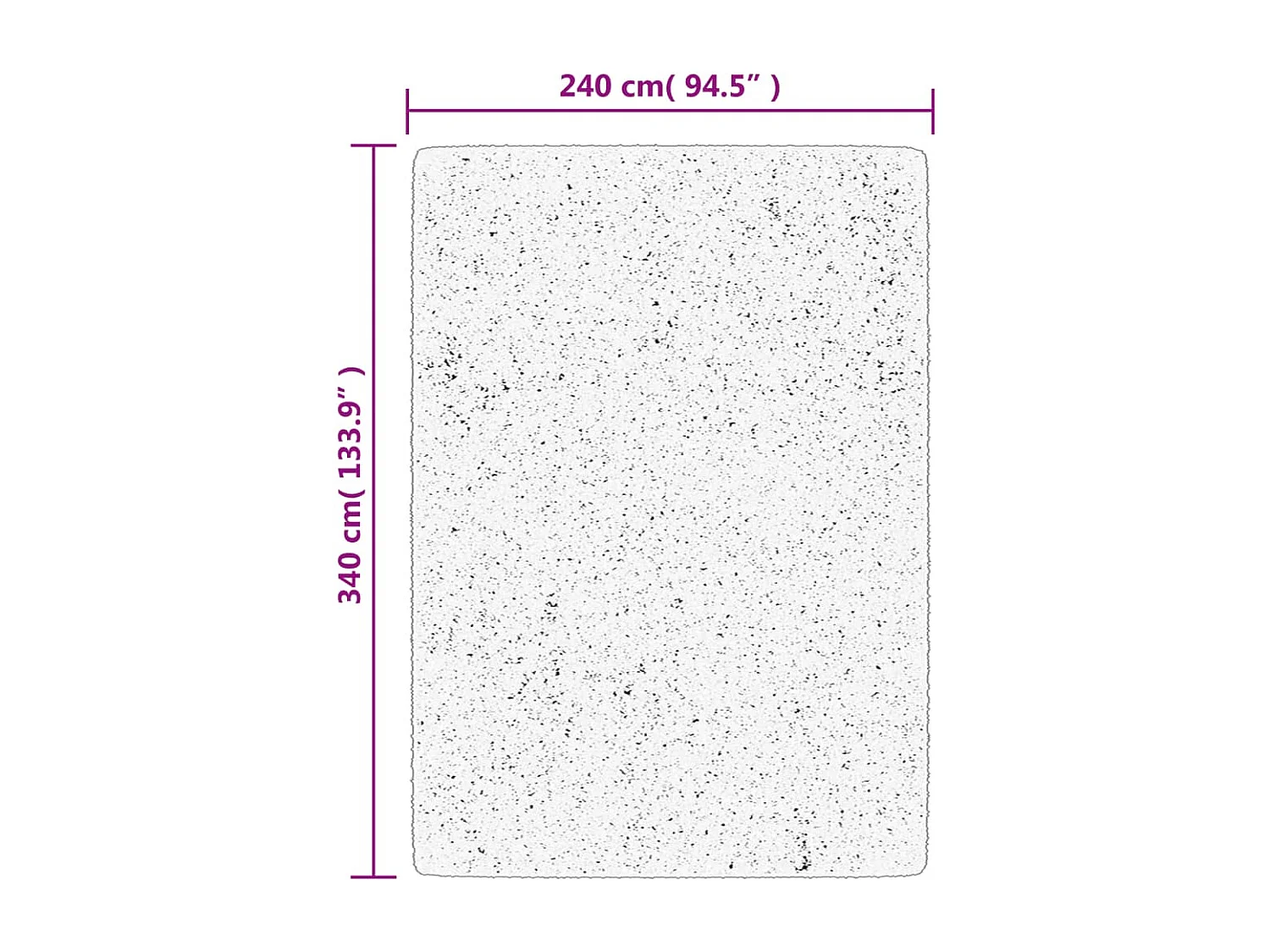 Tapis OVIEDO à poils courts anthracite 240x340