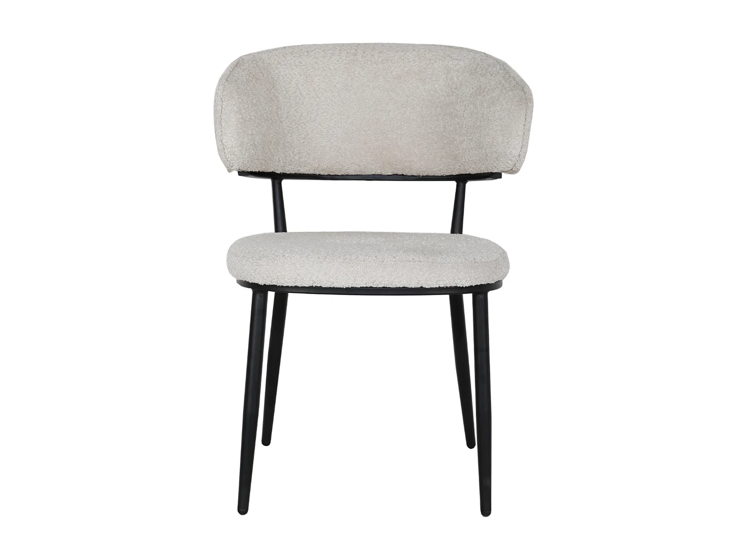 2x Eetkamerstoel Sander - Teddy Grijs (Set van 2)