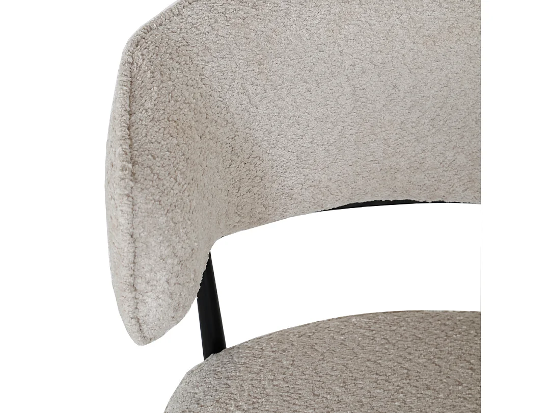 2x Eetkamerstoel Sander - Teddy Grijs (Set van 2)
