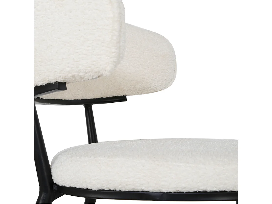 2x Eetkamerstoel Sander - Teddy Crème (Set van 2)