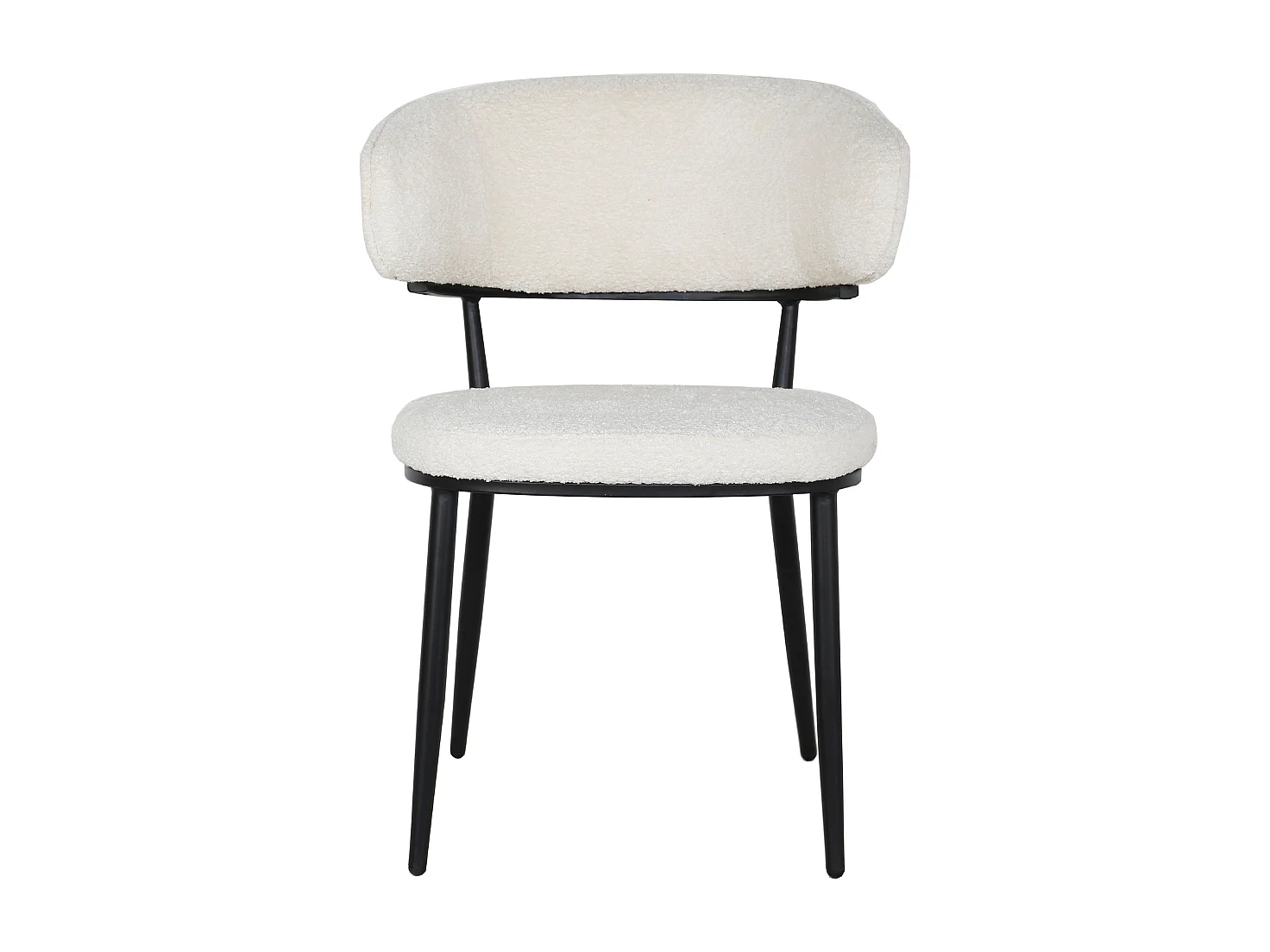 2x Eetkamerstoel Sander - Teddy Crème (Set van 2)