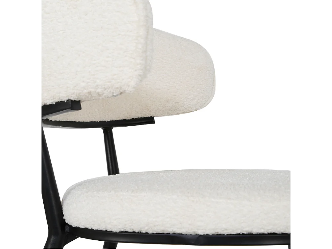 2x Eetkamerstoel Sander - Teddy Crème (Set van 2)