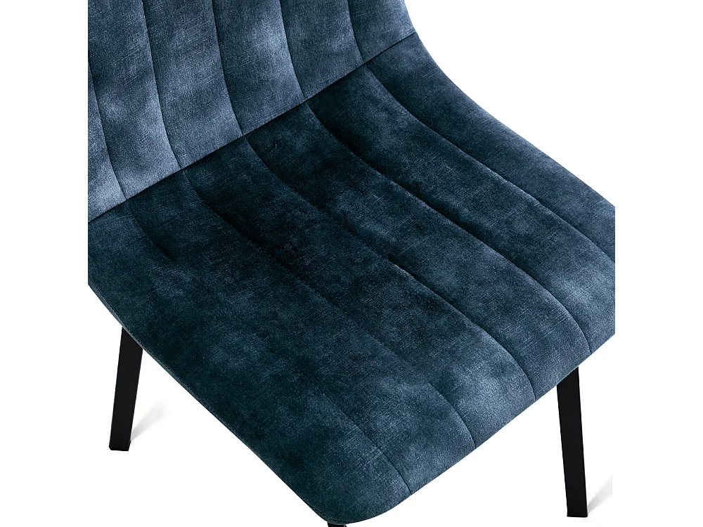 2x Eetkamerstoel Minsk - Fluweel - Petrol