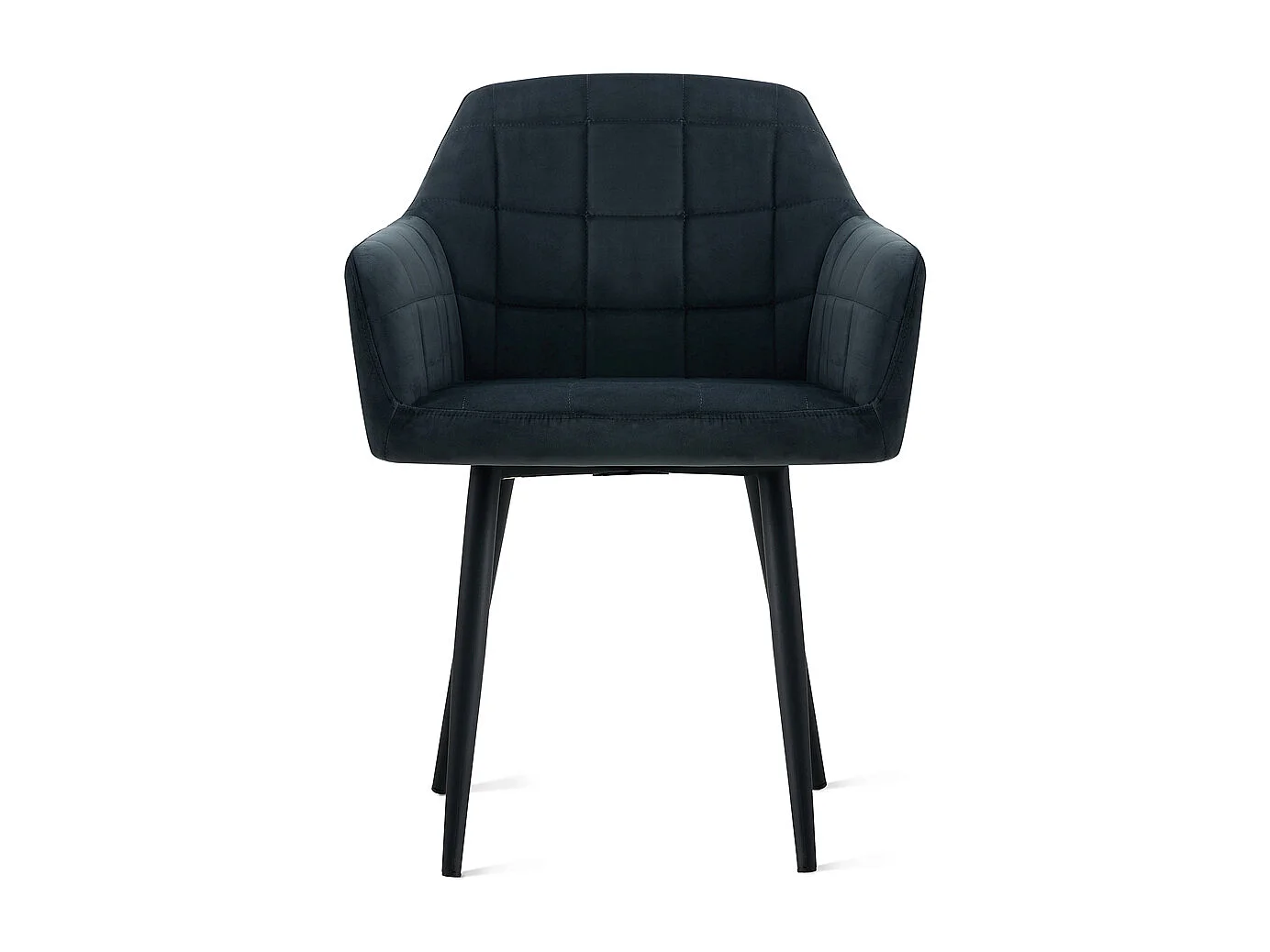 2x Eetkamerstoel Praia - Fluweel - Zwart