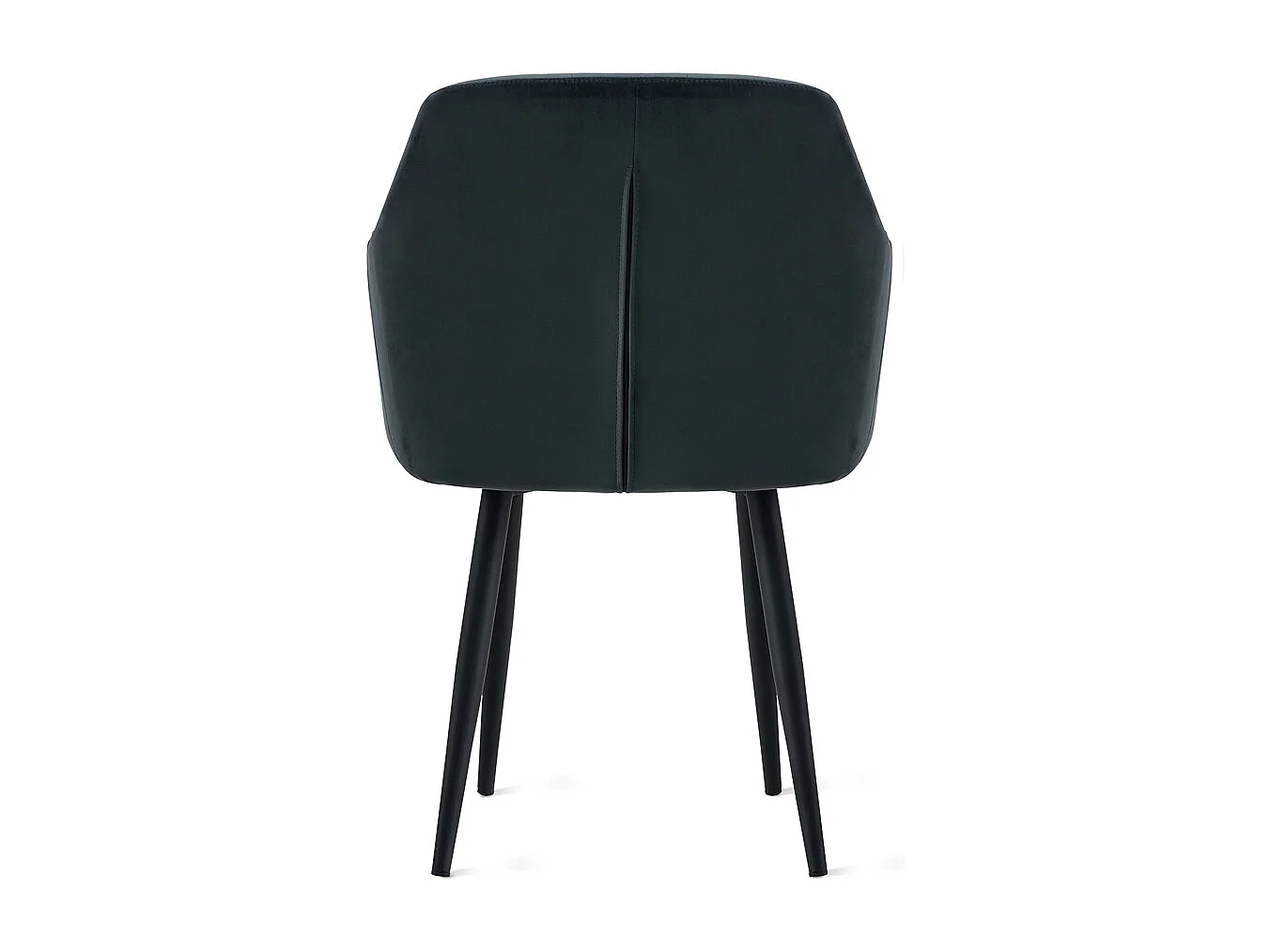 2x Eetkamerstoel Praia - Fluweel - Zwart