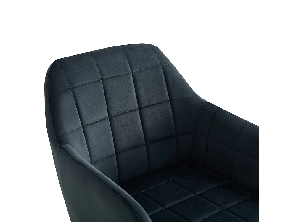 2x Eetkamerstoel Praia - Fluweel - Zwart