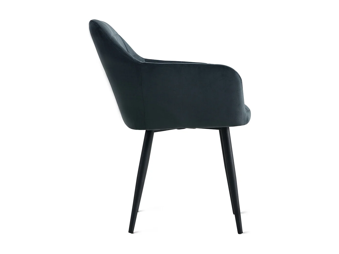 2x Eetkamerstoel Praia - Fluweel - Zwart