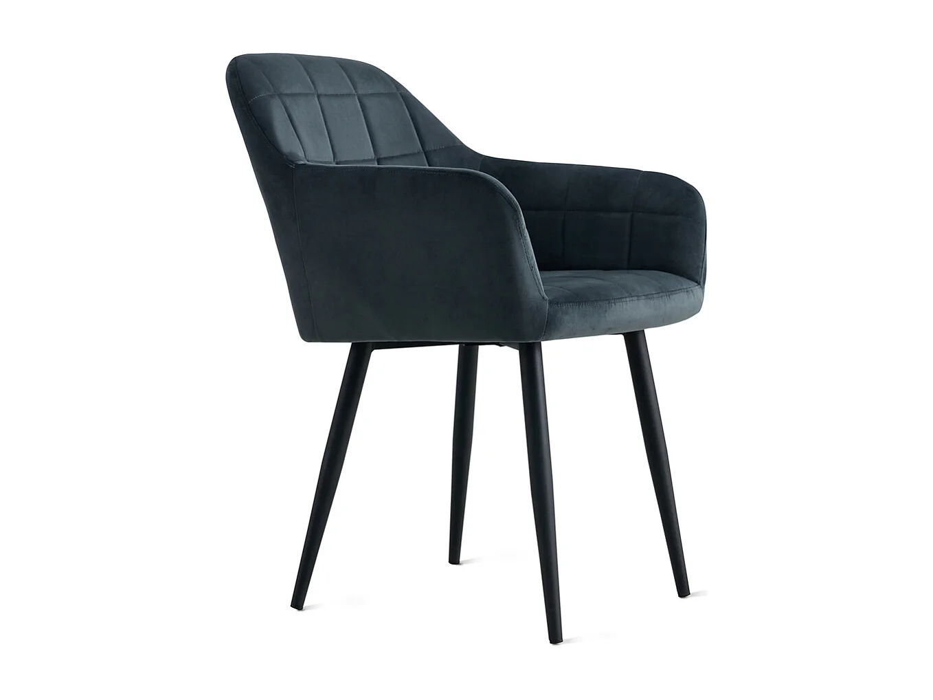 2x Eetkamerstoel Praia - Fluweel - Zwart