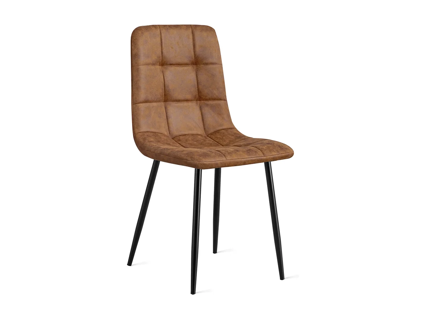 2x Eetkamerstoel Yerevan - Microleder - Cognac