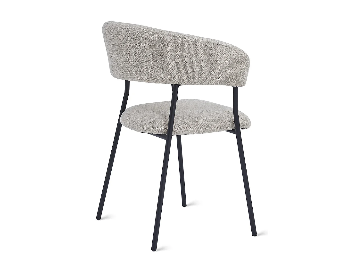 2x Eetkamerstoel Ava - Bouclé Taupe (Set van 2)