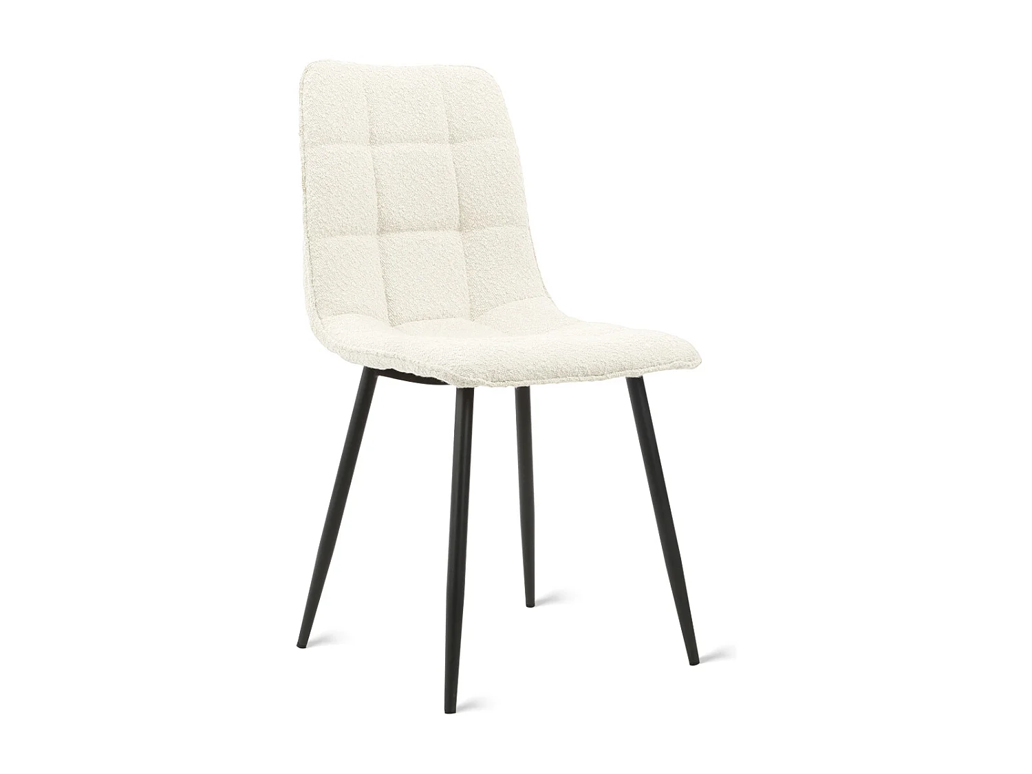 2x Eetkamerstoel Yerevan - Bouclé- Ivoor