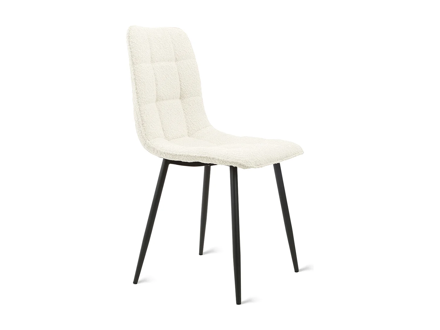 2x Eetkamerstoel Yerevan - Bouclé- Ivoor