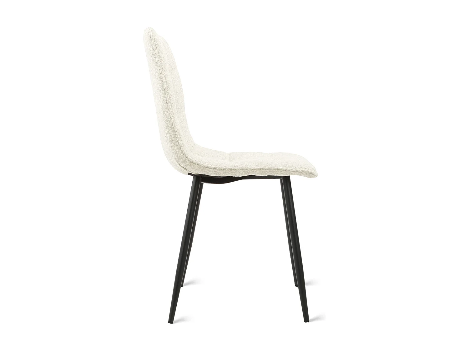 2x Eetkamerstoel Yerevan - Bouclé- Ivoor