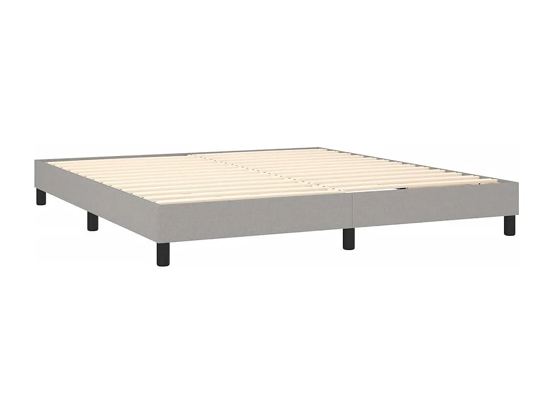 Sommier à lattes de lit avec matelas Gris clair 180x200 Tissu