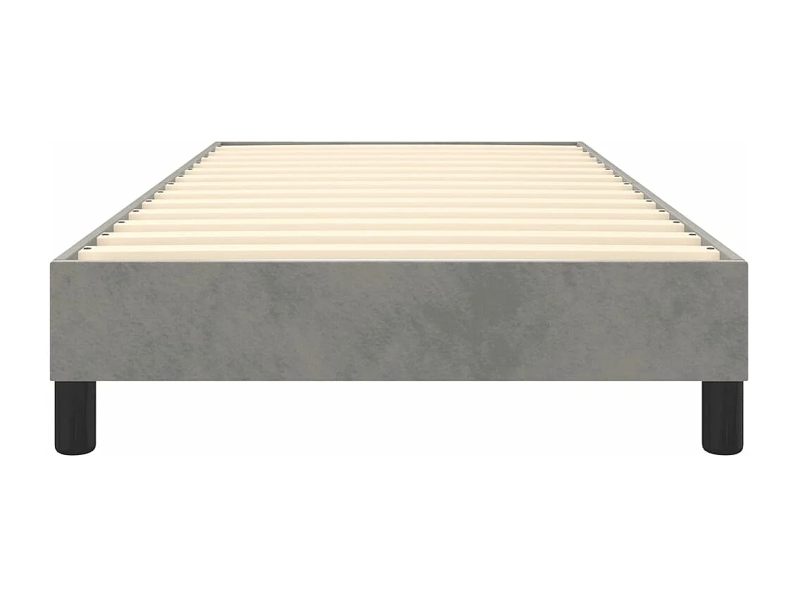 Cadre de lit Gris clair 90x190 Velours