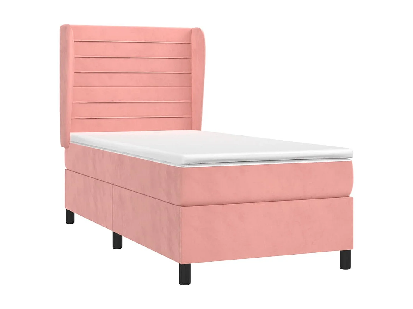 Sommier à lattes de lit avec matelas Rose 90x200 Velours