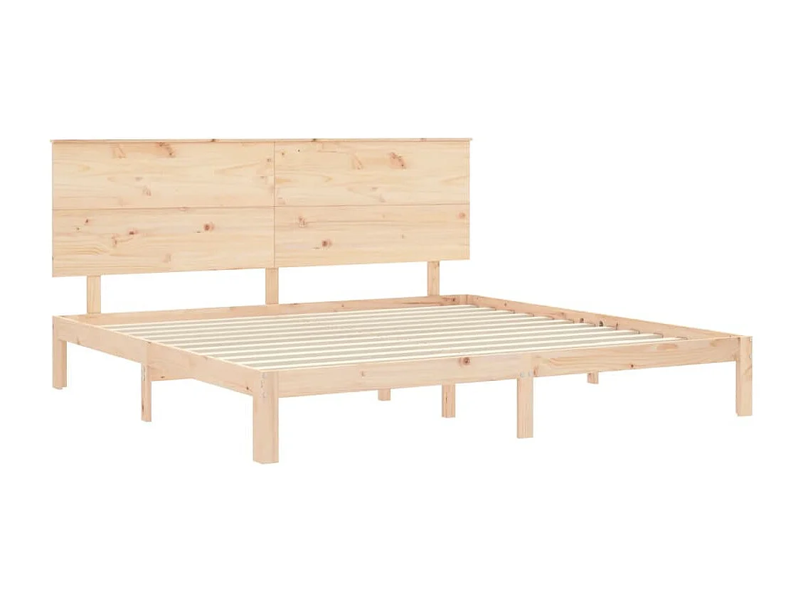 Cadre de lit avec tête de lit 200x200 bois massif