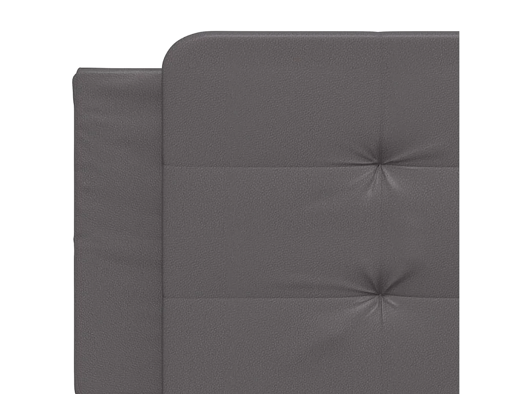 vidaXL Estructura de cama con cabecero cuero sintético gris 200x200 cm
