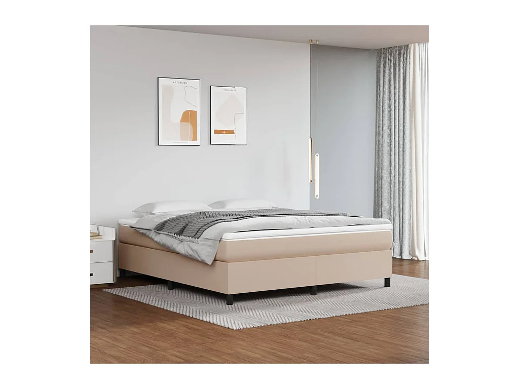 Cadre de lit Cappuccino 160x200 Similicuir