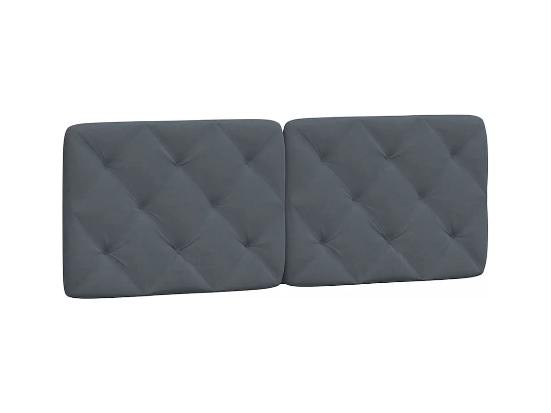 Lit avec matelas gris foncé 140x190 velours