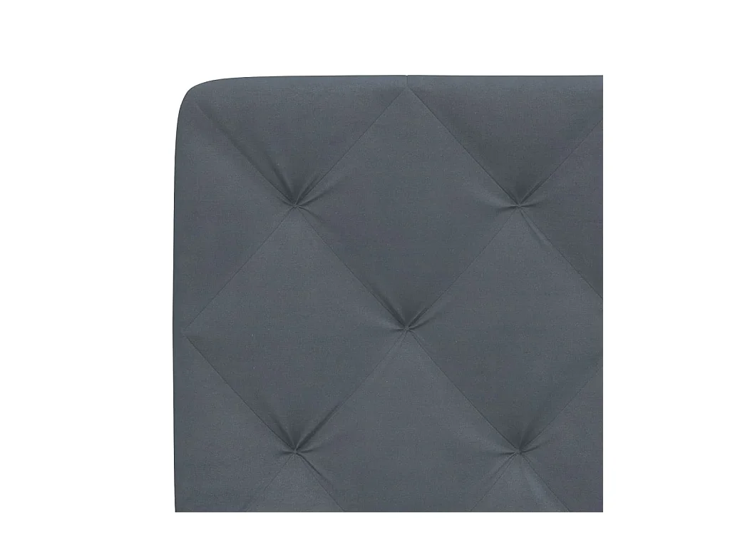 Lit avec matelas gris foncé 140x190 velours