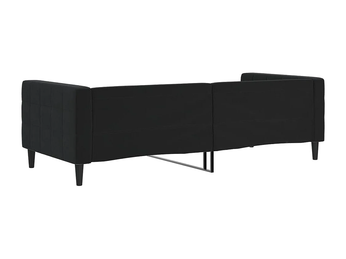 Lit de repos noir 90x200 velours