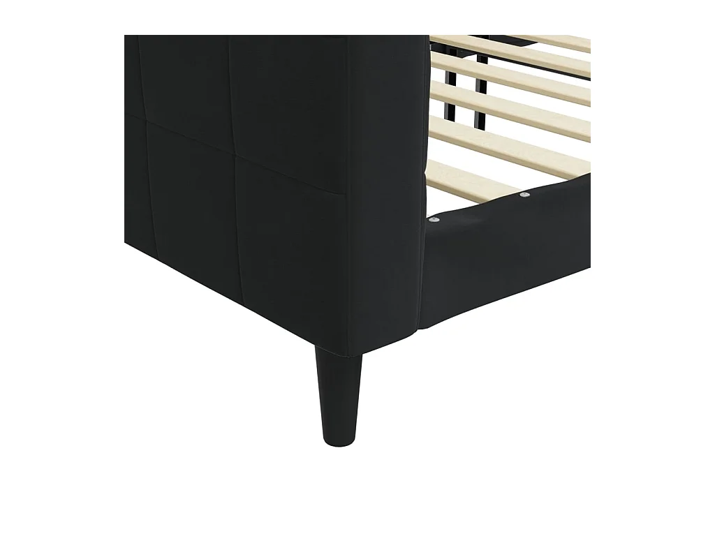 Lit de repos noir 90x200 velours