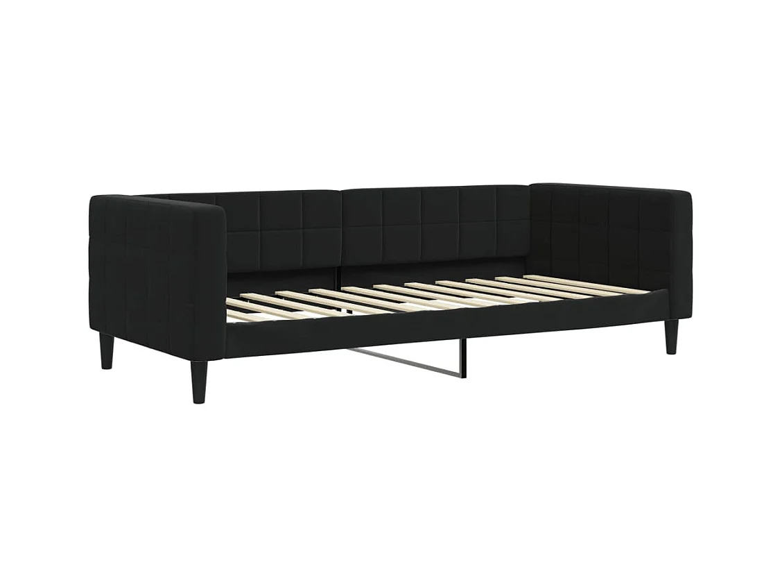 Lit de repos noir 90x200 velours