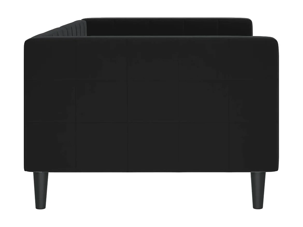 Lit de repos noir 90x200 velours