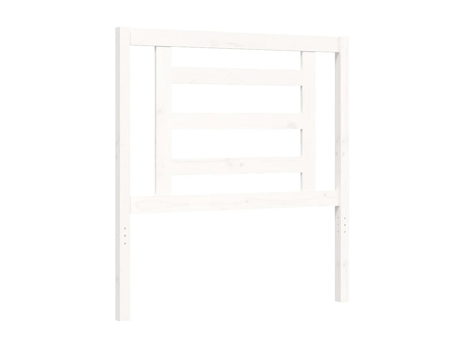 Cadre de lit avec tête de lit blanc simple bois massif