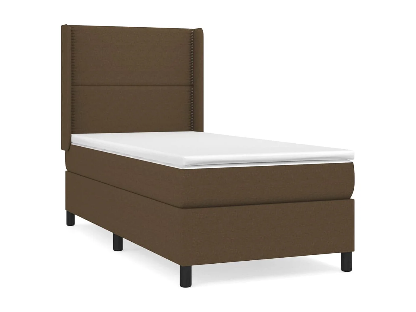 Sommier à lattes de lit avec matelas Marron foncé 90x200