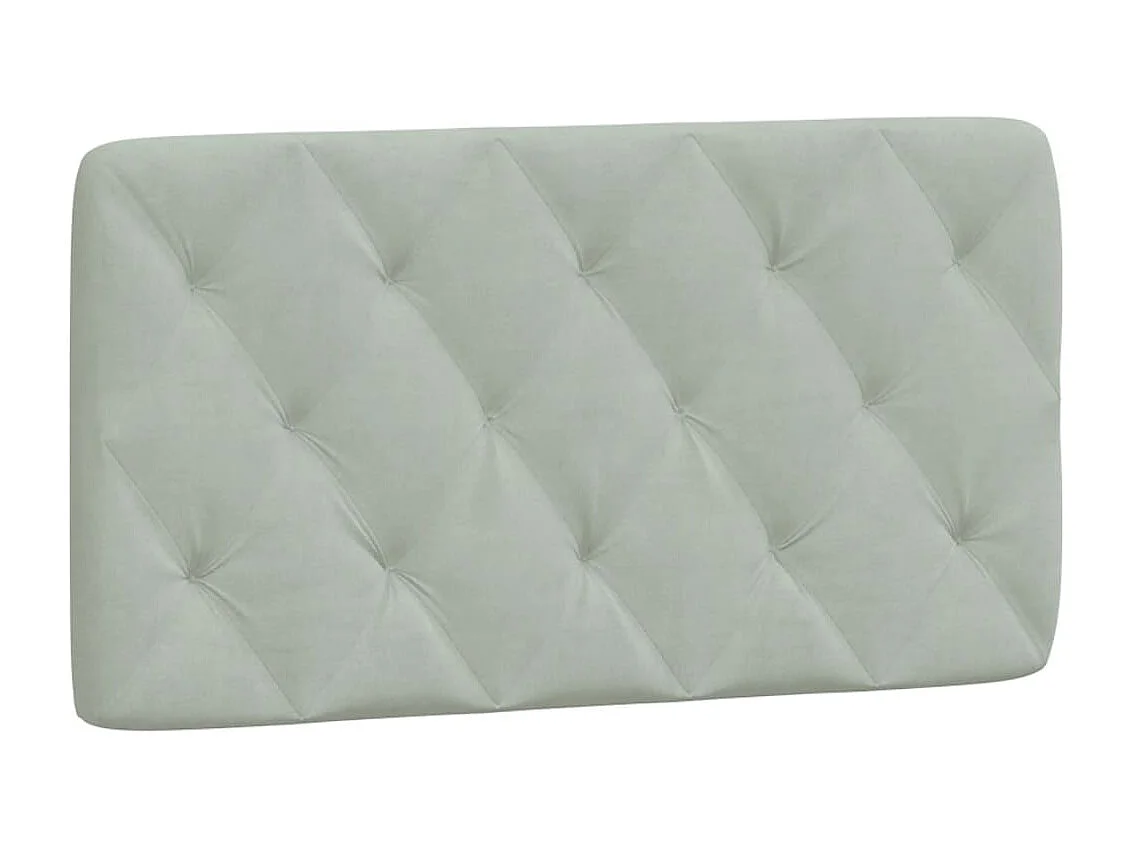 Lit avec matelas gris clair 100x200 velours