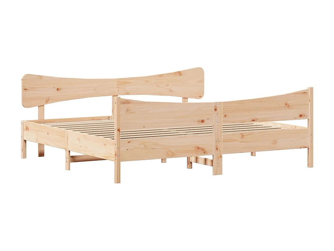 Cadre de lit avec tête de lit 200x200 Bois de pin massif