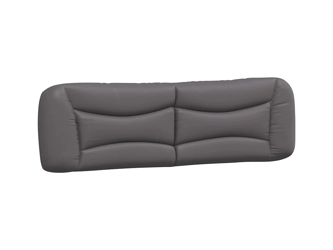 Bedframe met hoofdbord kunstleer grijs 180x200 cm
