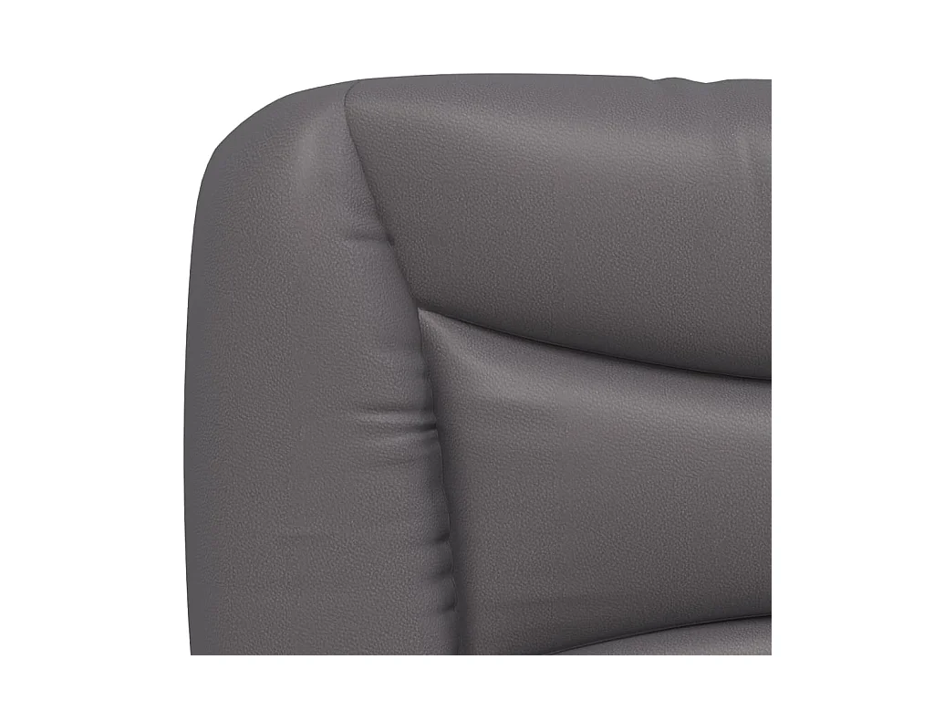 Bedframe met hoofdbord kunstleer grijs 180x200 cm