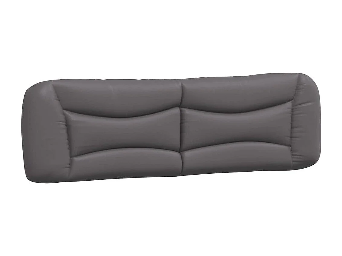 Bedframe met hoofdbord kunstleer grijs 180x200 cm